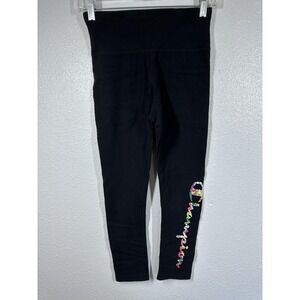 Champion Leggings Womens Small High Rise Stretch Athletic Pants Floral Print